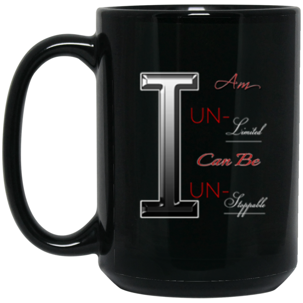 I AM ...  15 oz. Black Mug